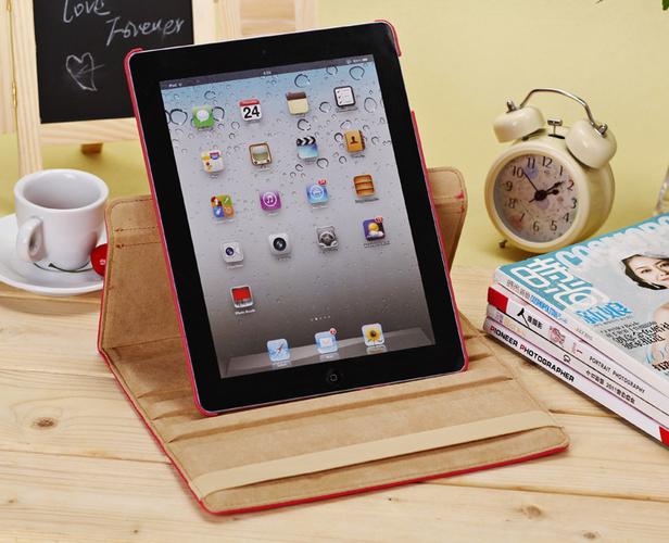 iPad 2/3/4 旋转保护套 荔枝纹360度带休眠，多色可选与背后的C2P工业互联网思维